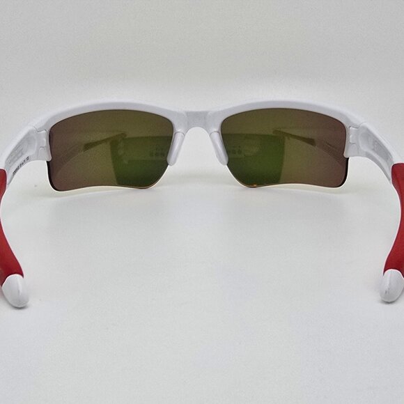 Oakley OO9200-03 Quarter Jacket White Frame Fire Iridium Lens Sunglasses Kids - Picture 4 of 13